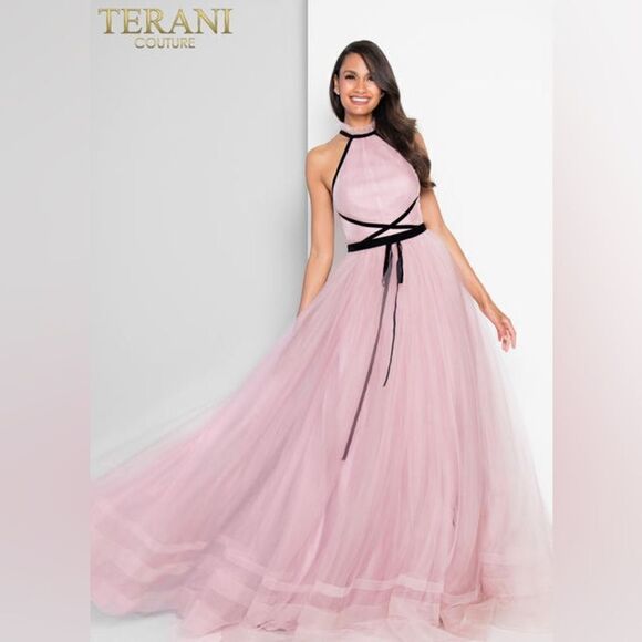 TERANI COUTURE PROM DRESS / size 4 - Picture 1 of 9